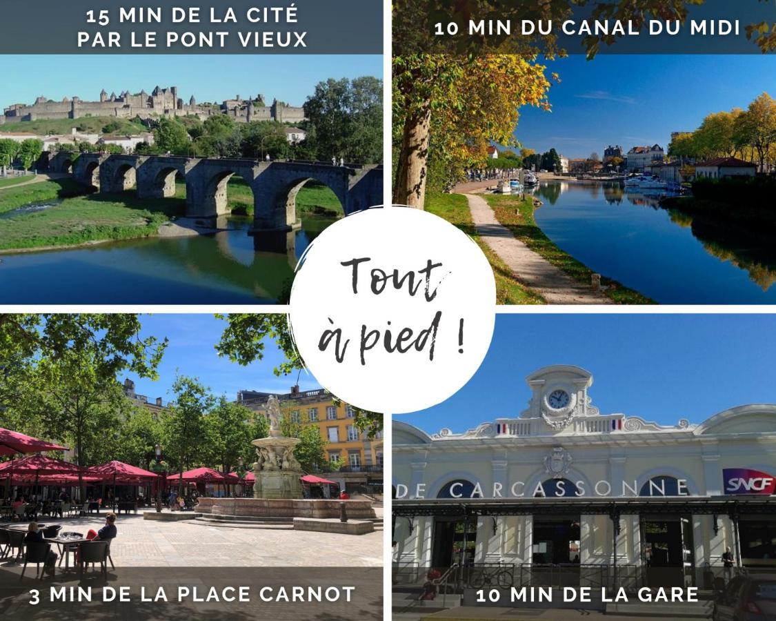 Le Nid - Tout A Pied - Wifi Carcassonne Bagian luar foto
